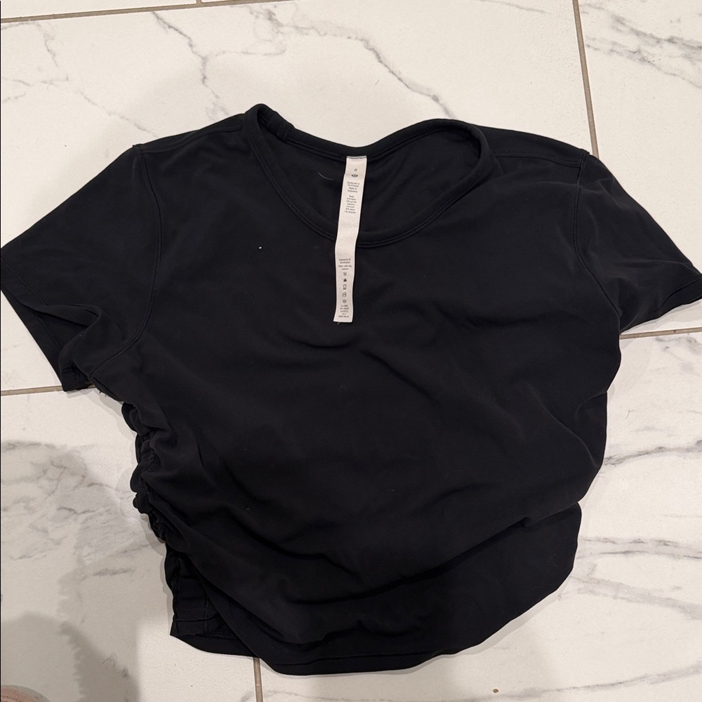 lululemon athletica Black Short Sleeve Crew Tee